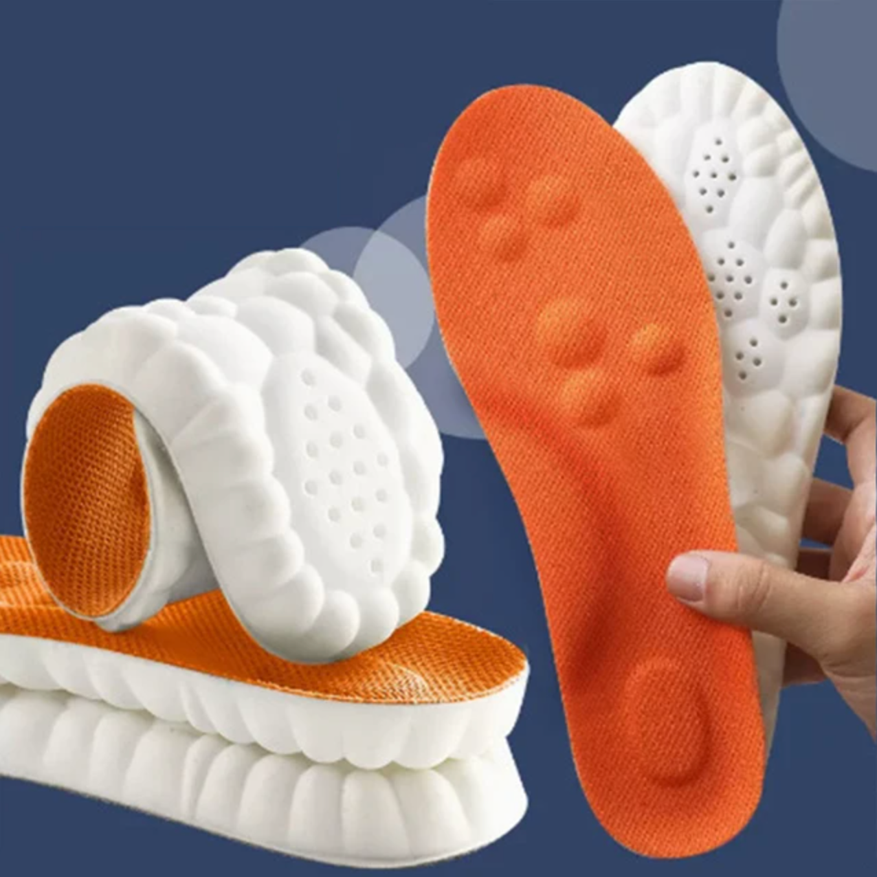 Premium Running Insoles - FlexiStride-Orange-US 4.5 – 5.5-Nora Luxe