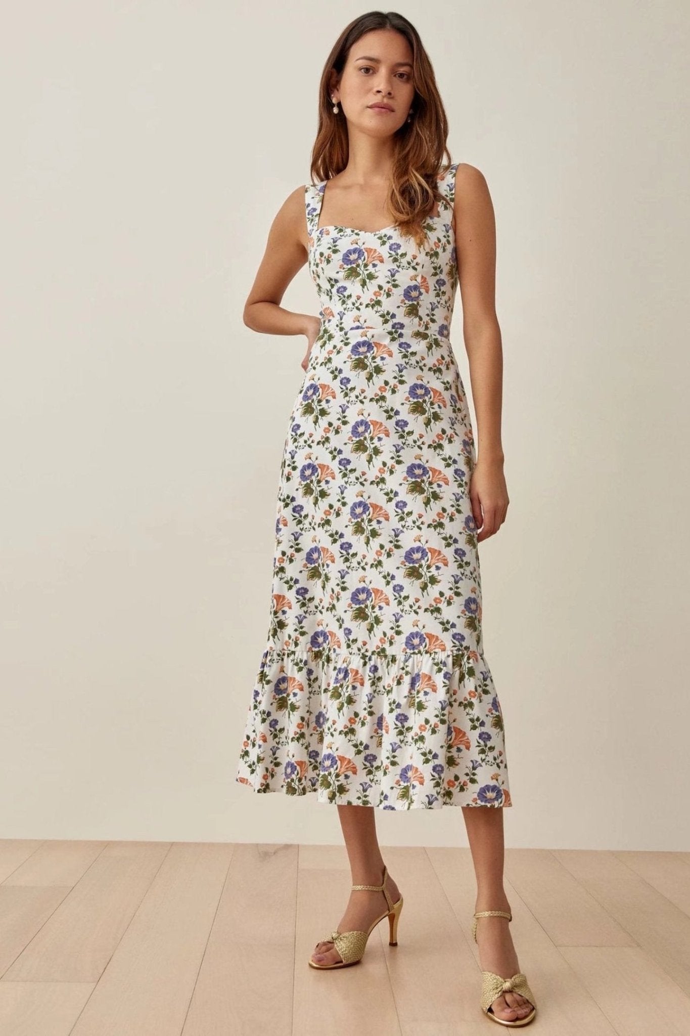 Trendy Strap Midi Summer Dress - Pexav