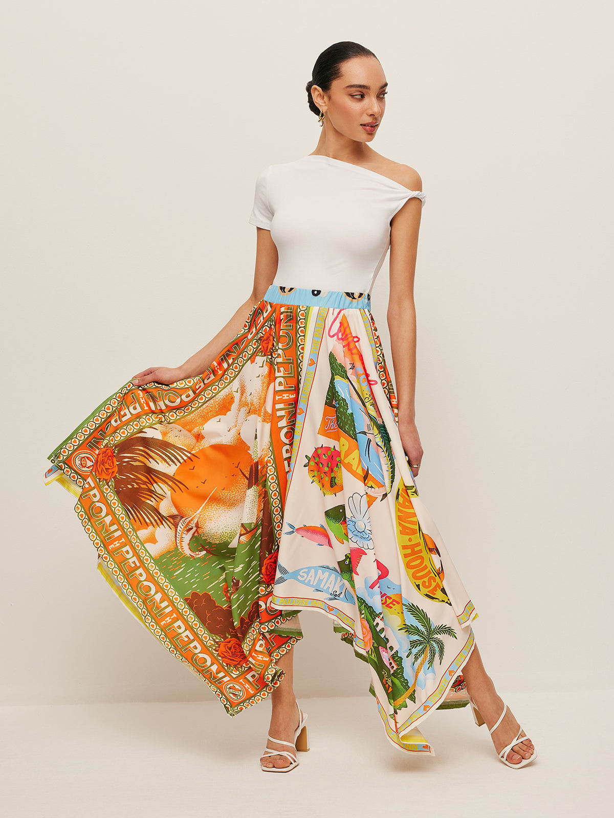 Floral Ruffled Mini Skirt