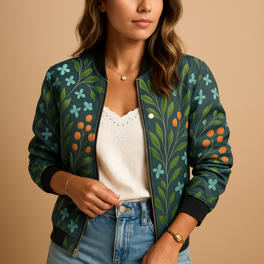 Printed lightweight summer jacket for women | Nienke - Nocini