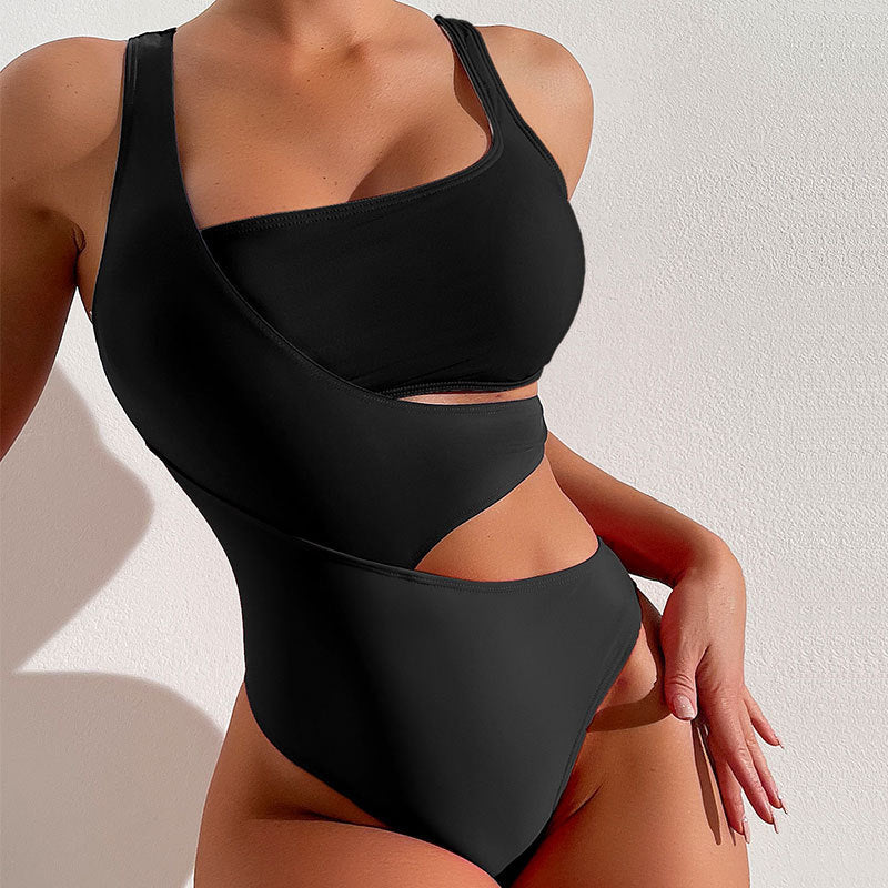Asymmetrical One Shoulder Women's Jumpsuit - Nocini