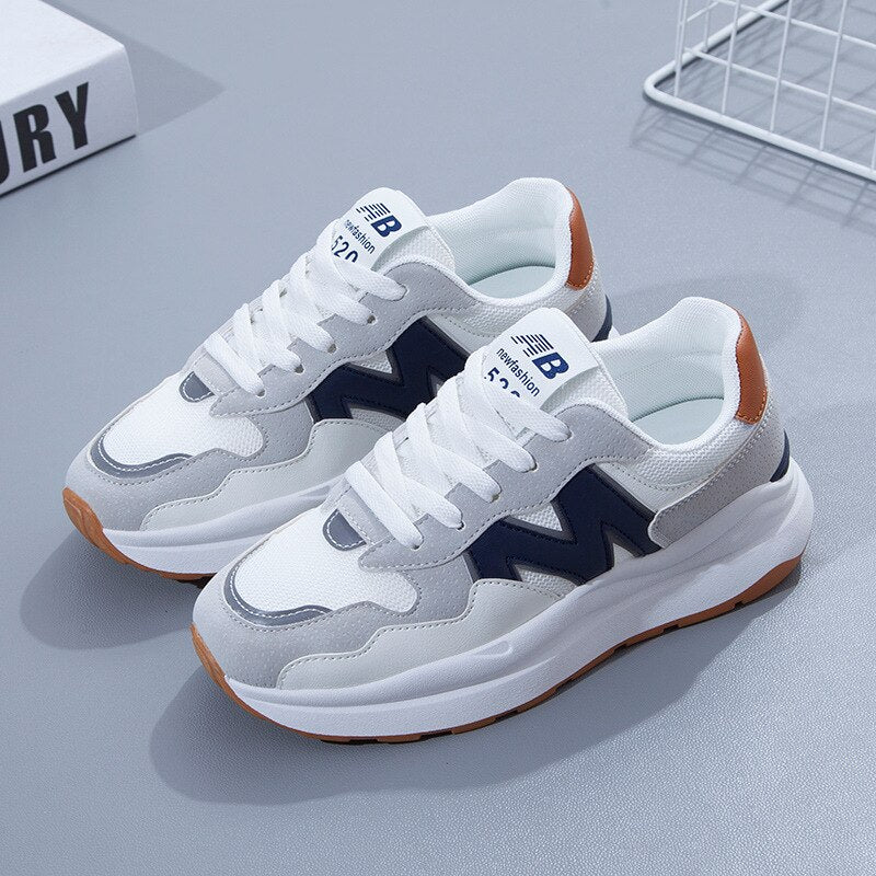 Airy Mesh Leather Women's Running Shoes