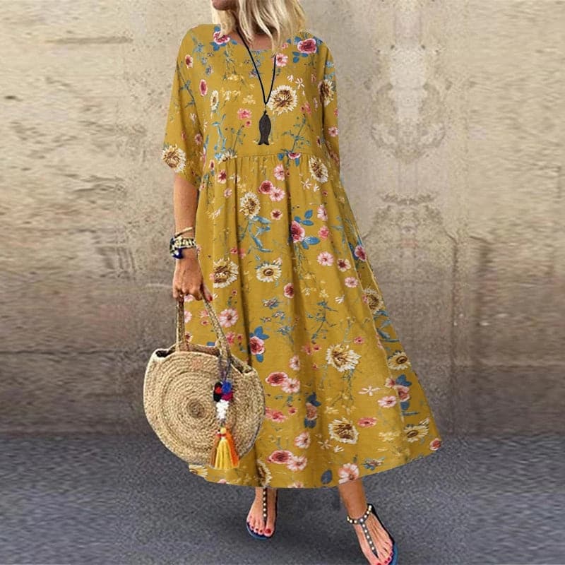 Beautiful Floral Maxi Dress - Nocini