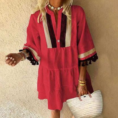 Boho Chic Ruffled Summer Dress