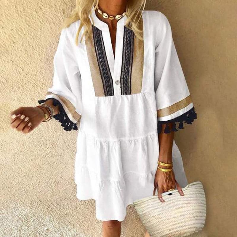 Boho Chic Ruffled Summer Dress