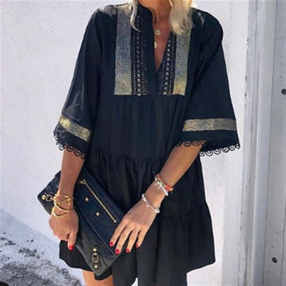 Boho Chic Ruffled Summer Dress