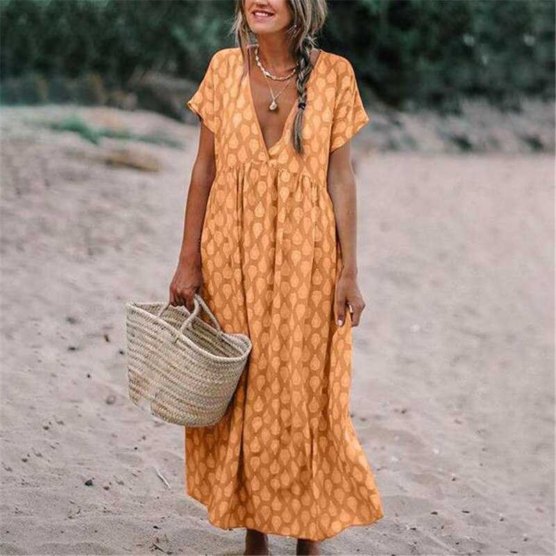 Boho Chic V Neck Summer Dress