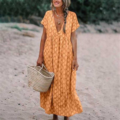 Boho Chic V Neck Summer Dress