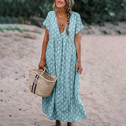Boho Chic V Neck Summer Dress