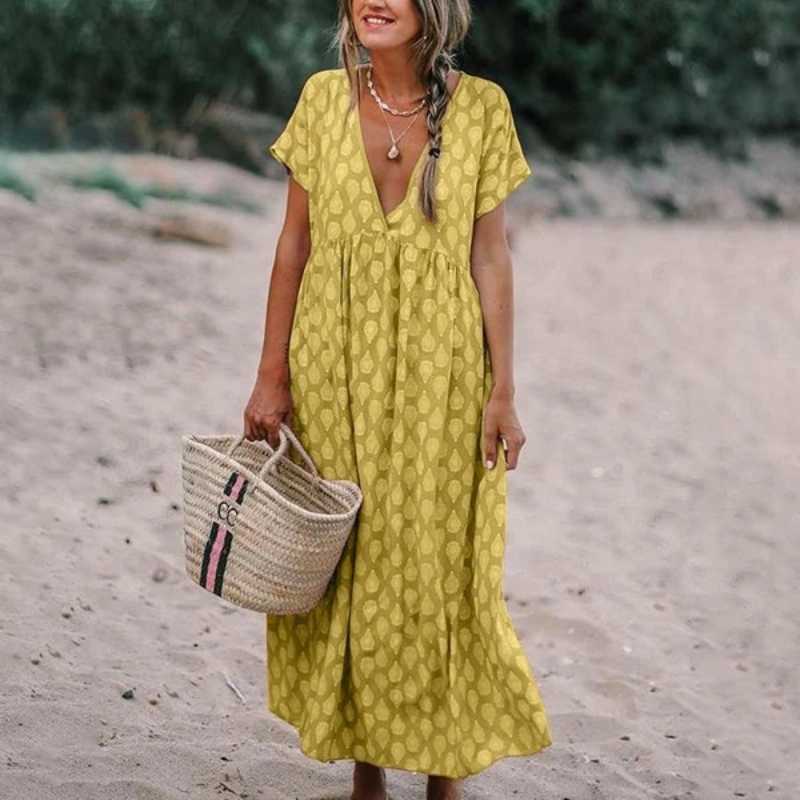 Boho Chic V Neck Summer Dress