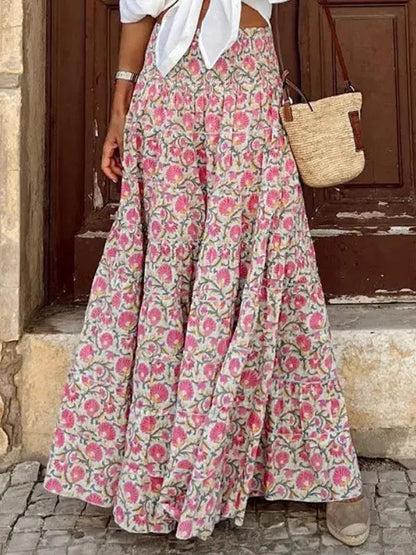 Beautiful Floral Long Skirt for Women