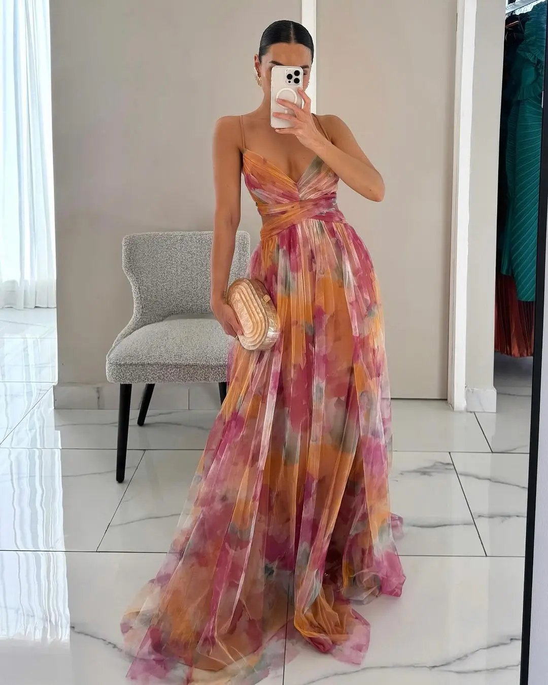 Beautiful Floral Long Dress for Women - Nocini