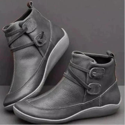 Black Waterproof Women's Ankle Boots - Chic and Durable