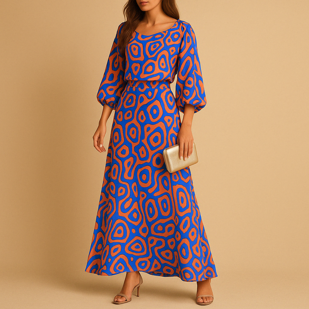 Elegant summer dress for women named Hazel, featuring a feminine fit and airy design ideal for brunches, parties, and warm summer days.