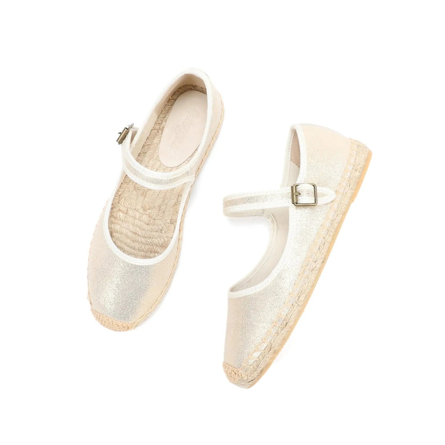 Airy Cotton Flat Shoes for Women - Classic Mary Janes