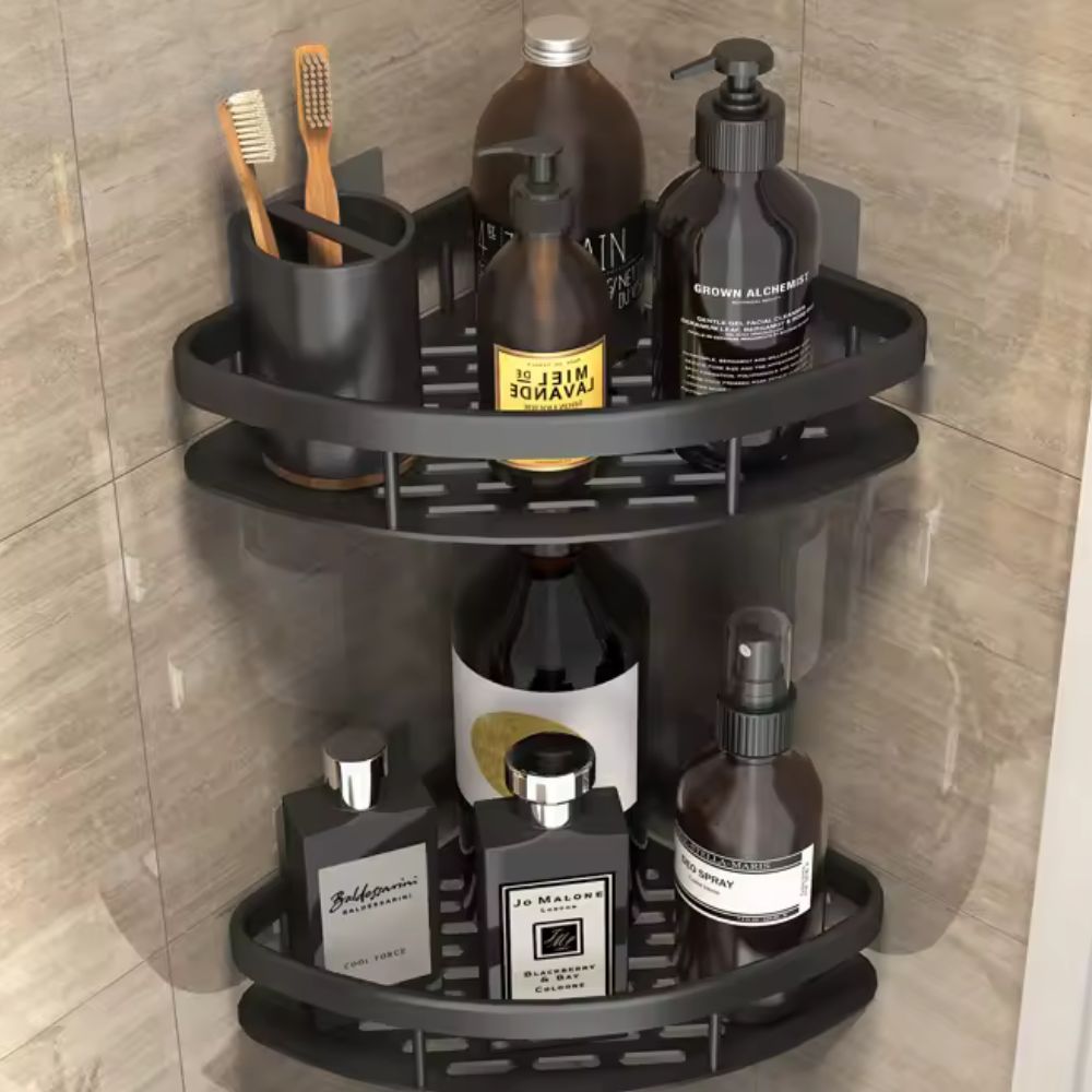 2-Tier Stainless Steel Bathroom Shelf - Olytrend