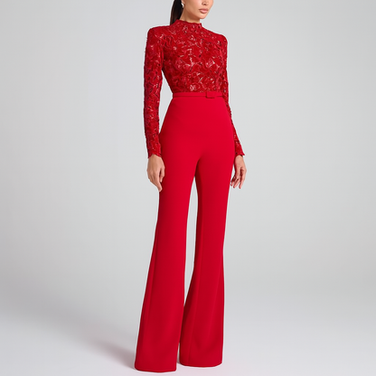 Beautiful Embroidered Lace Ladies Jumpsuit