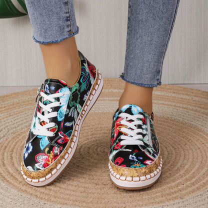 Beautiful Blossom Tie Ankle Shoes for Women - Olytrend