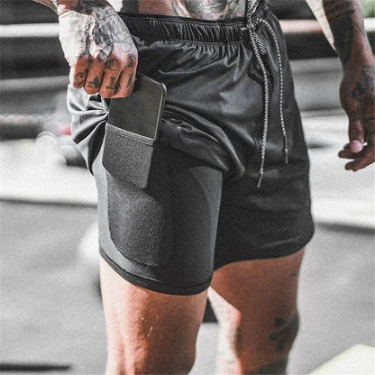 Athletic Men's 2-in-1 Sport Shorts for Active Wear - Olytrend