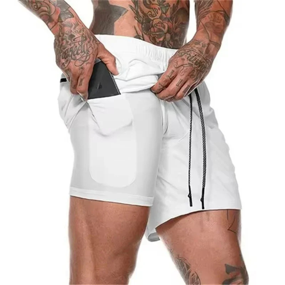 Athletic Men's 2-in-1 Sport Shorts for Active Wear