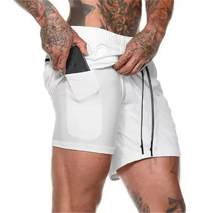 Athletic Men's 2-in-1 Sport Shorts for Active Wear