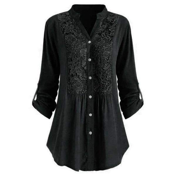 Beautiful Floral Lace Women's Blouse - Olytrend