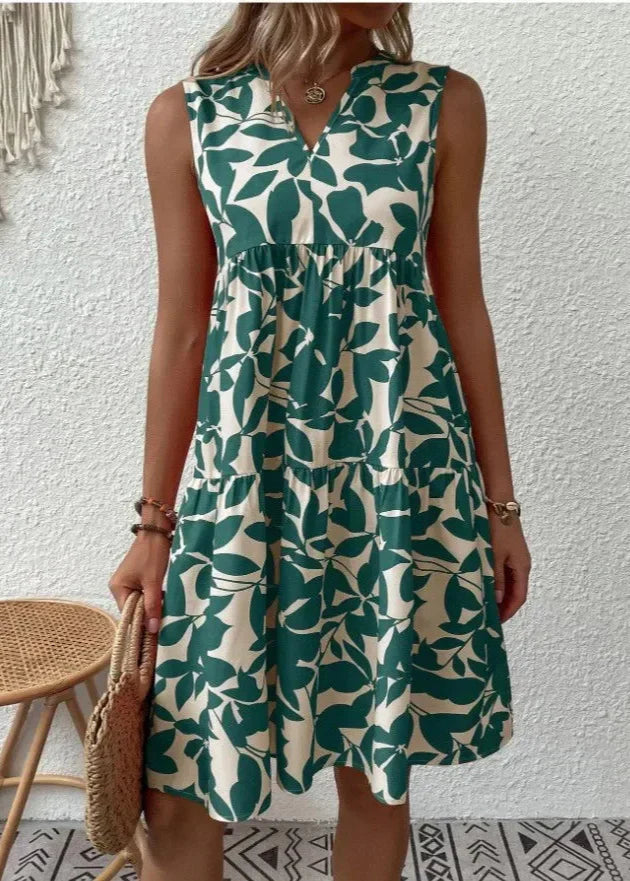 Beautiful V-Neck Summer Women's Dress