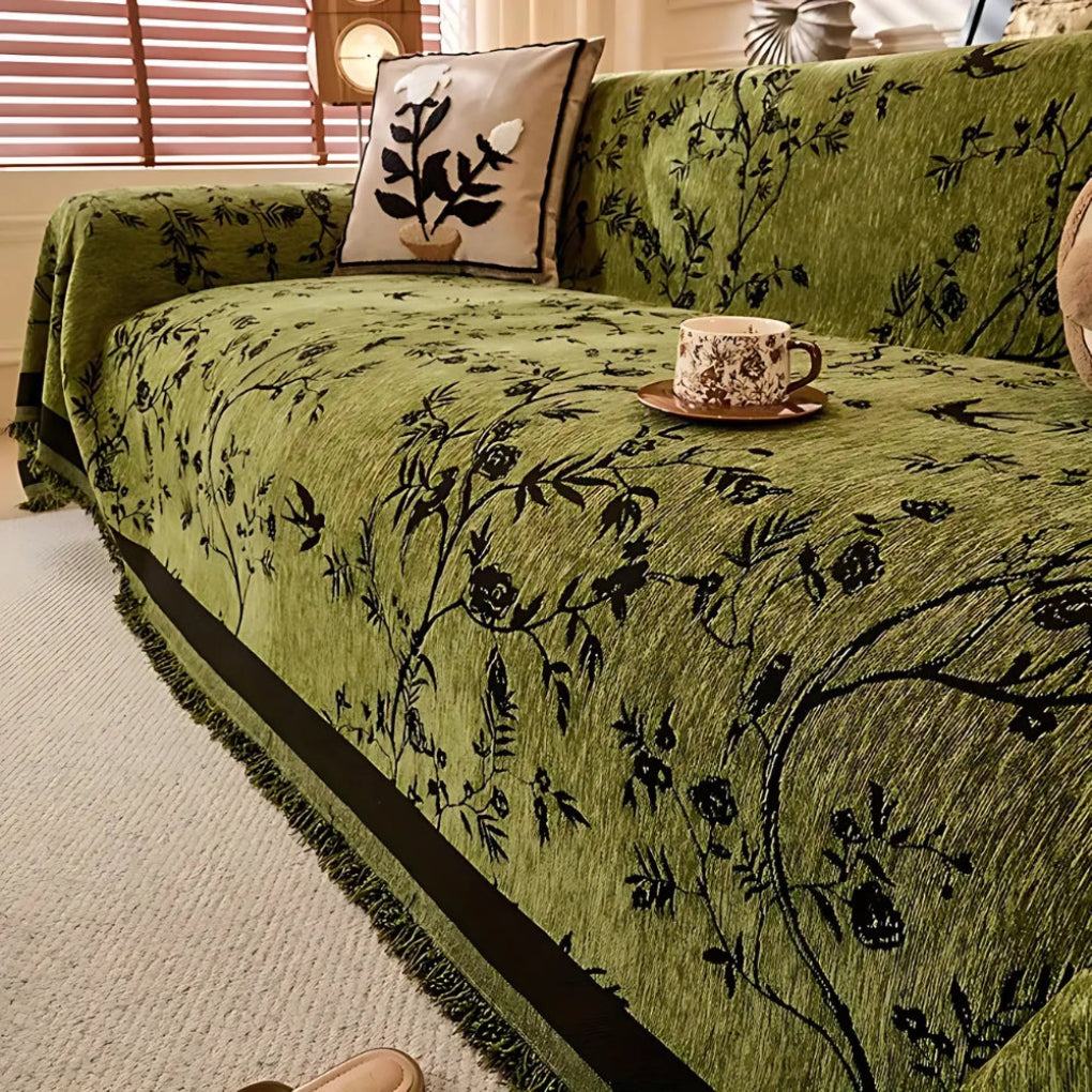 Beautiful Flower Print Fleece Throw Blanket - Olytrend