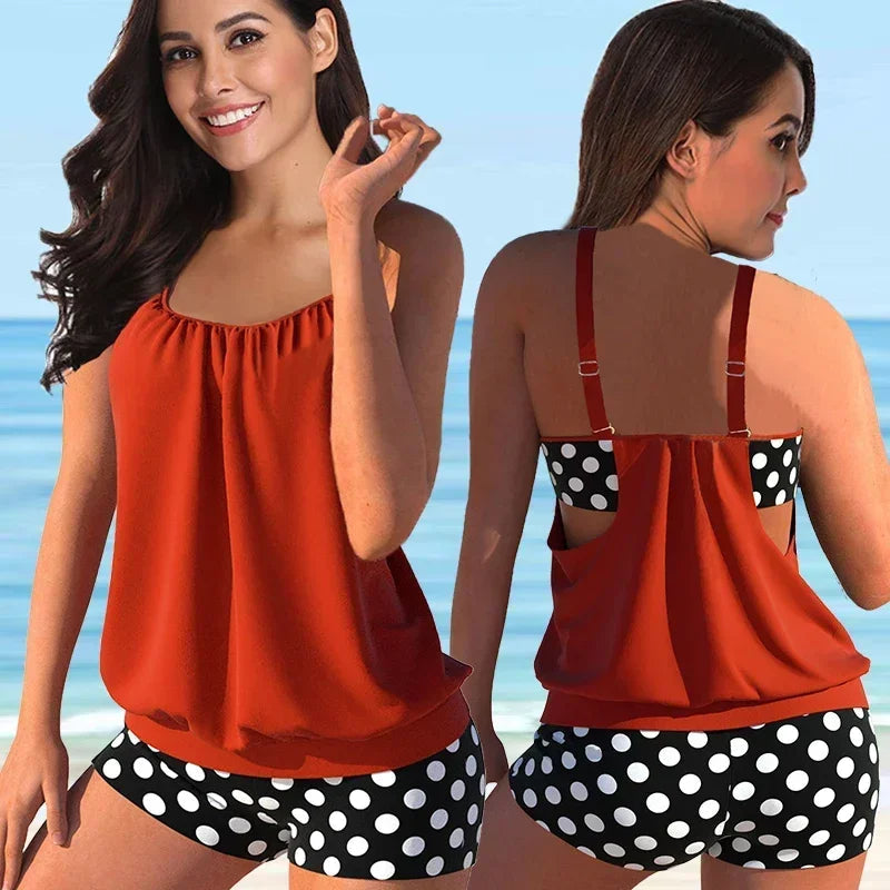 Beautiful Flower Pattern Swimwear Set