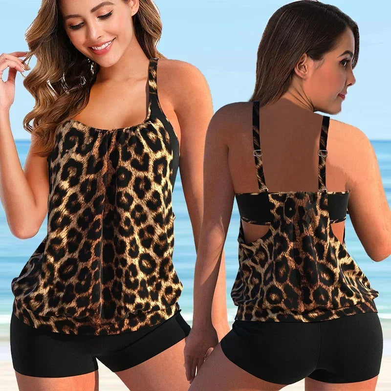 Beautiful Flower Pattern Swimwear Set