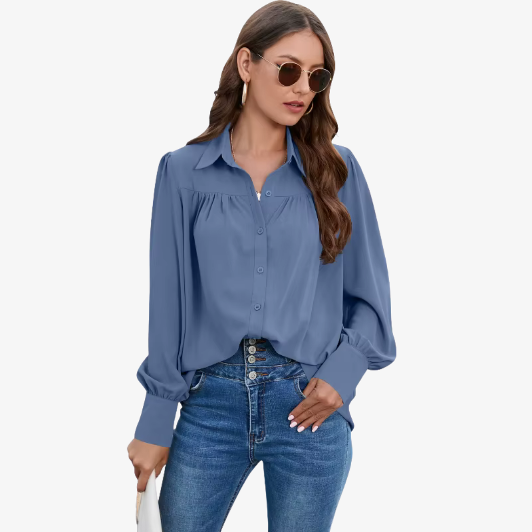 Beautiful Flowy Top with Bell Sleeves - Olytrend