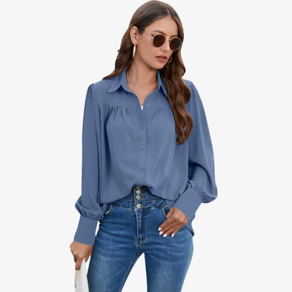 Beautiful Flowy Top with Bell Sleeves - Olytrend