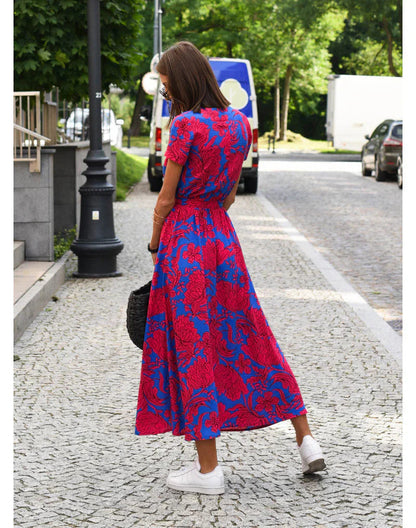 Beautiful Women's Long Sleeve Maxi Dress V Neck