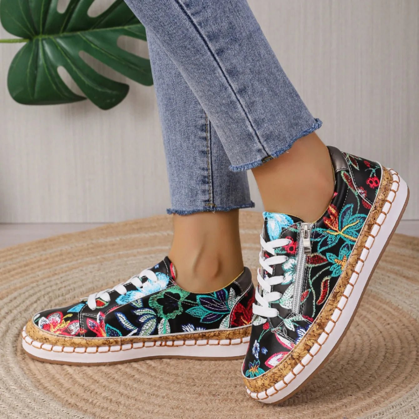 Beautiful Blossom Tie-Up Heels for Ladies
