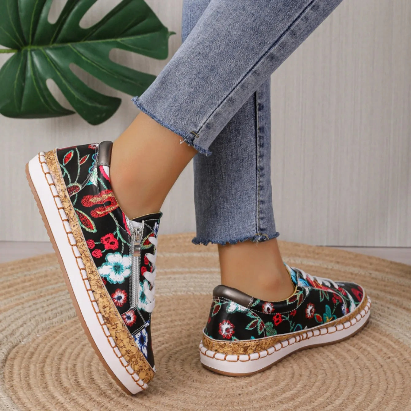 Beautiful Blossom Tie-Up Heels for Ladies