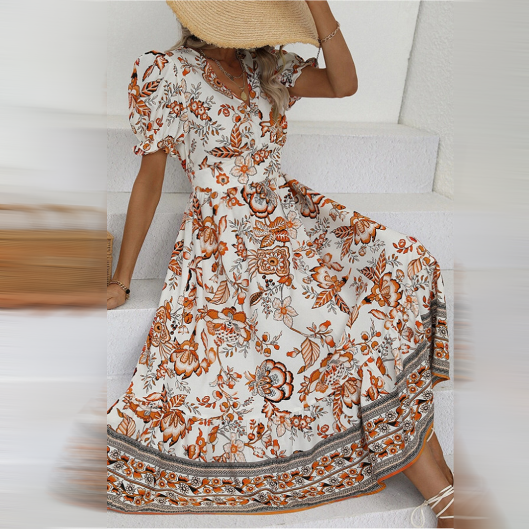 Beautiful Flower Print Dress