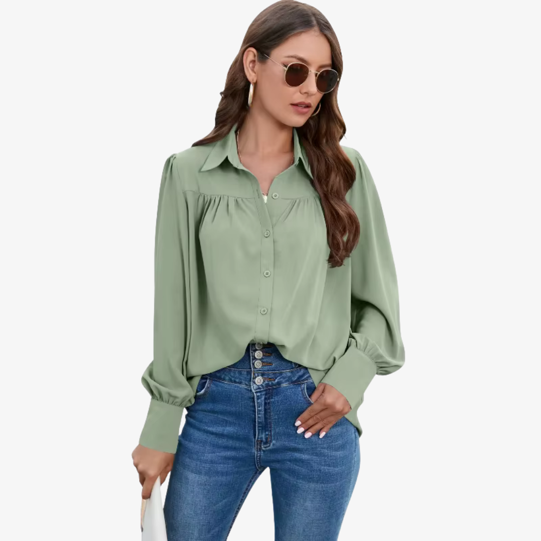 Beautiful Flowy Blouse with Bell Sleeves