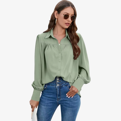 Beautiful Flowy Blouse with Bell Sleeves