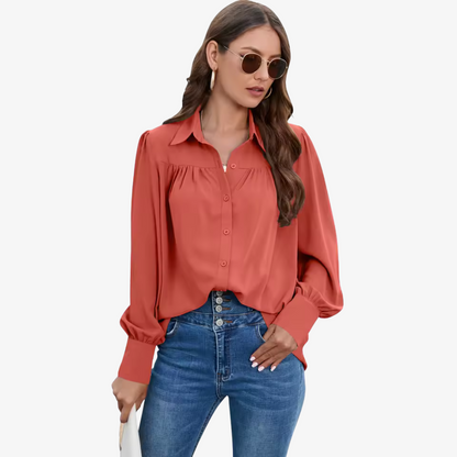 Beautiful Flowy Blouse with Bell Sleeves