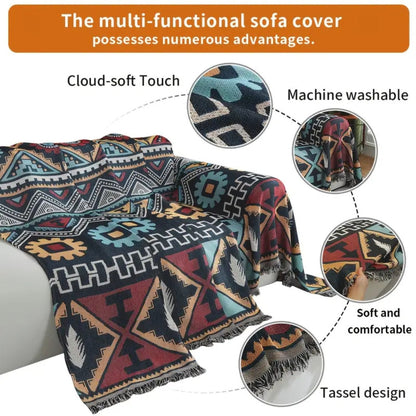 Bohemian Style Geometric Sofa Slipcover