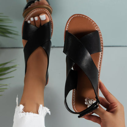 Authentic Brown Leather Moccasin Sandals