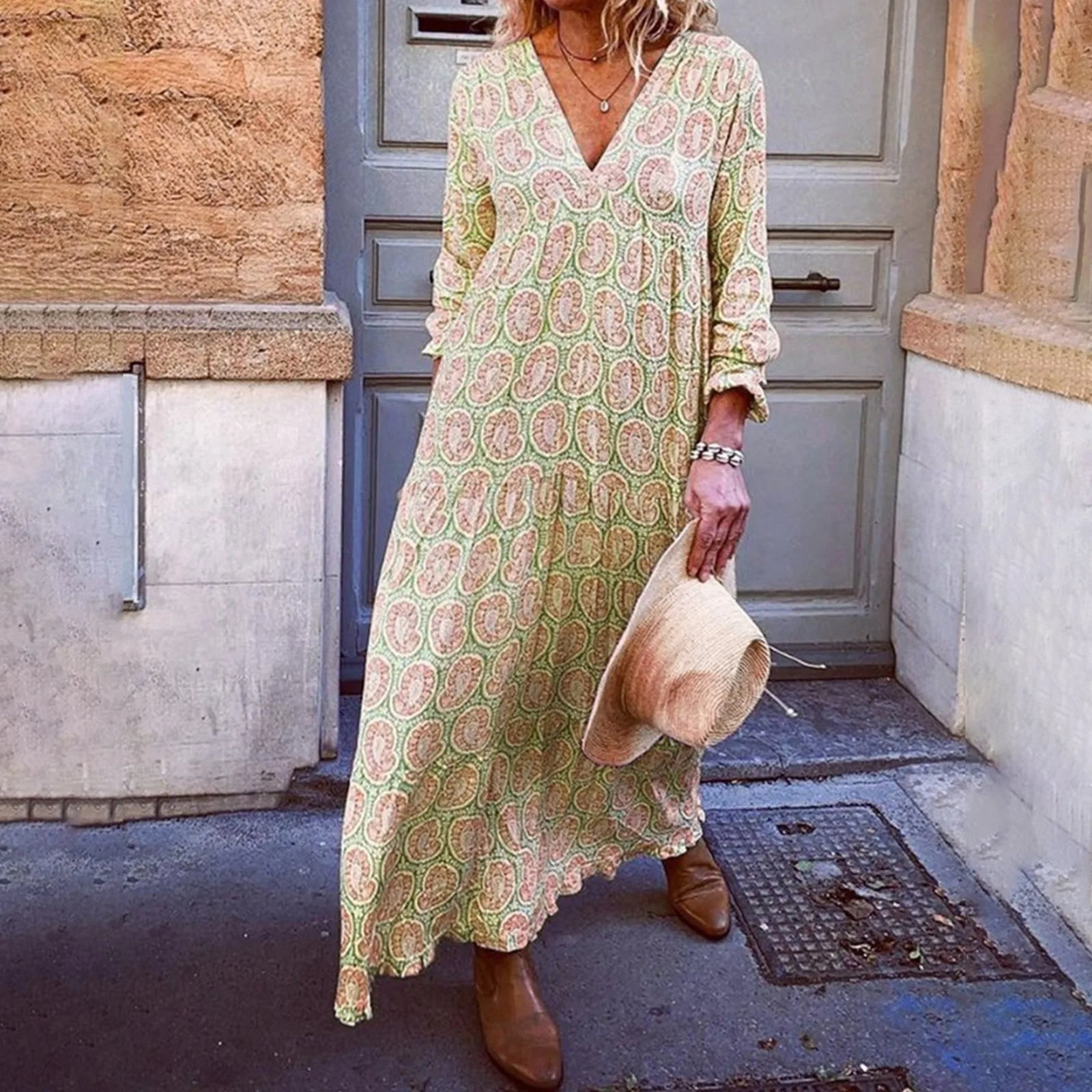 Boho Chic Long Summer Dress - Olytrend