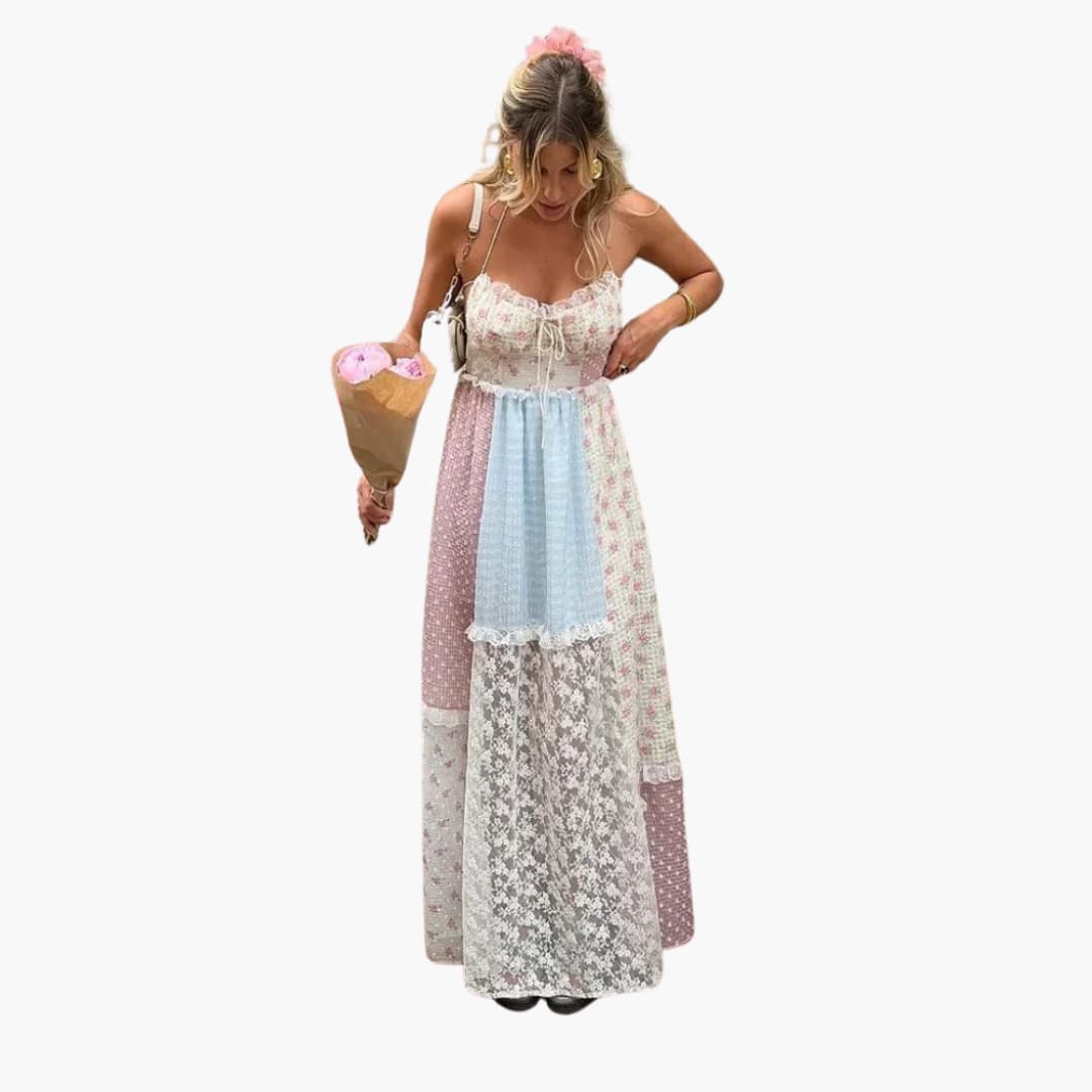 Bohemian Maxi Dress - Ladies Floral Summer Dress - Olytrend