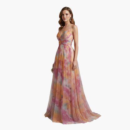 Beautiful Long Dress for Ladies with Flower Print