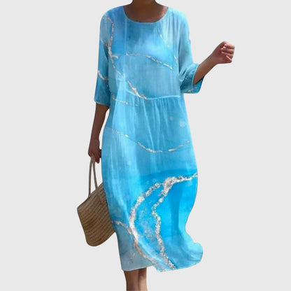 Beautiful Flower Long Summer Dress