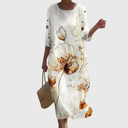 Beautiful Flower Long Summer Dress
