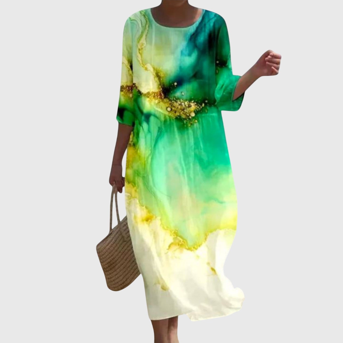 Beautiful Flower Long Summer Dress