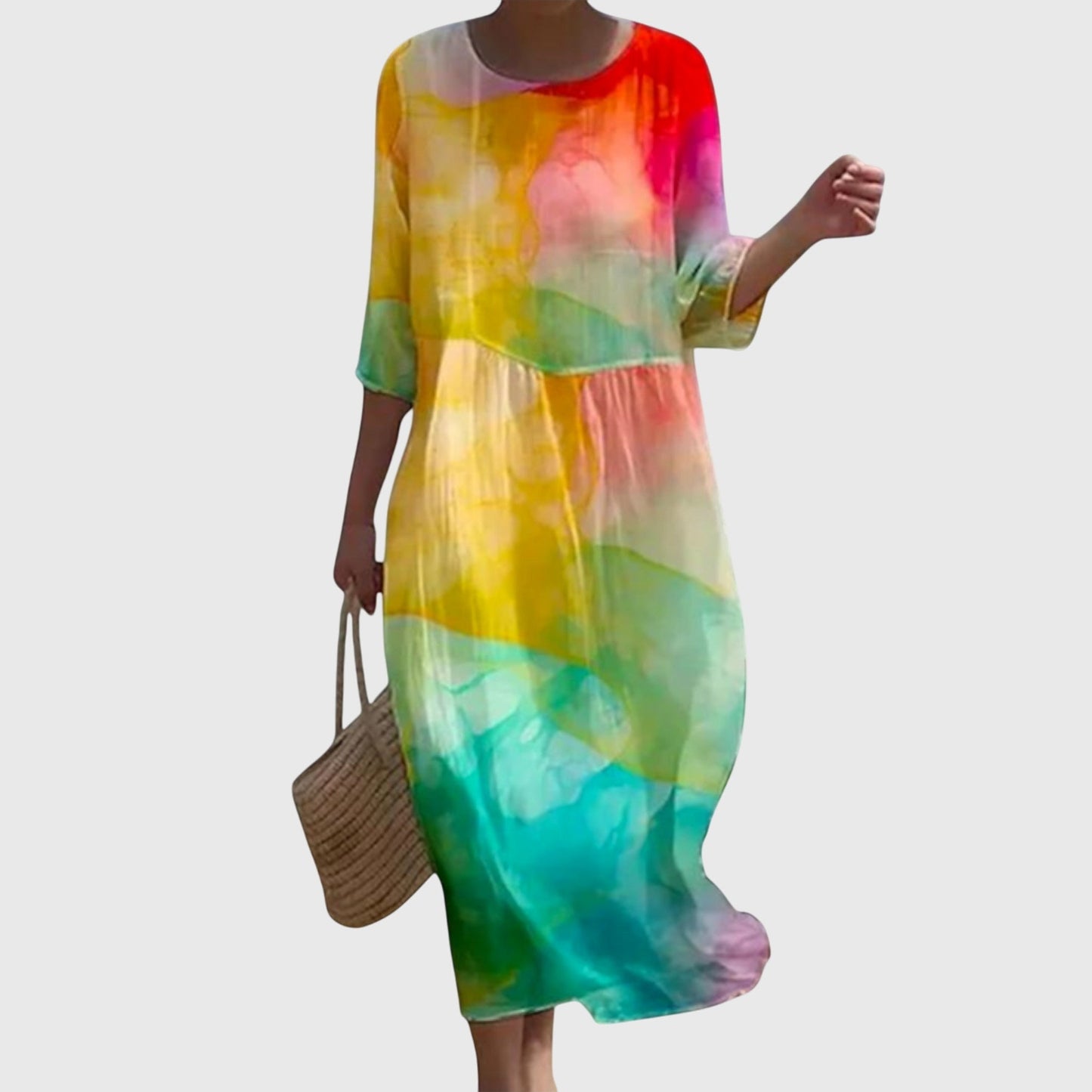 Beautiful Flower Long Summer Dress