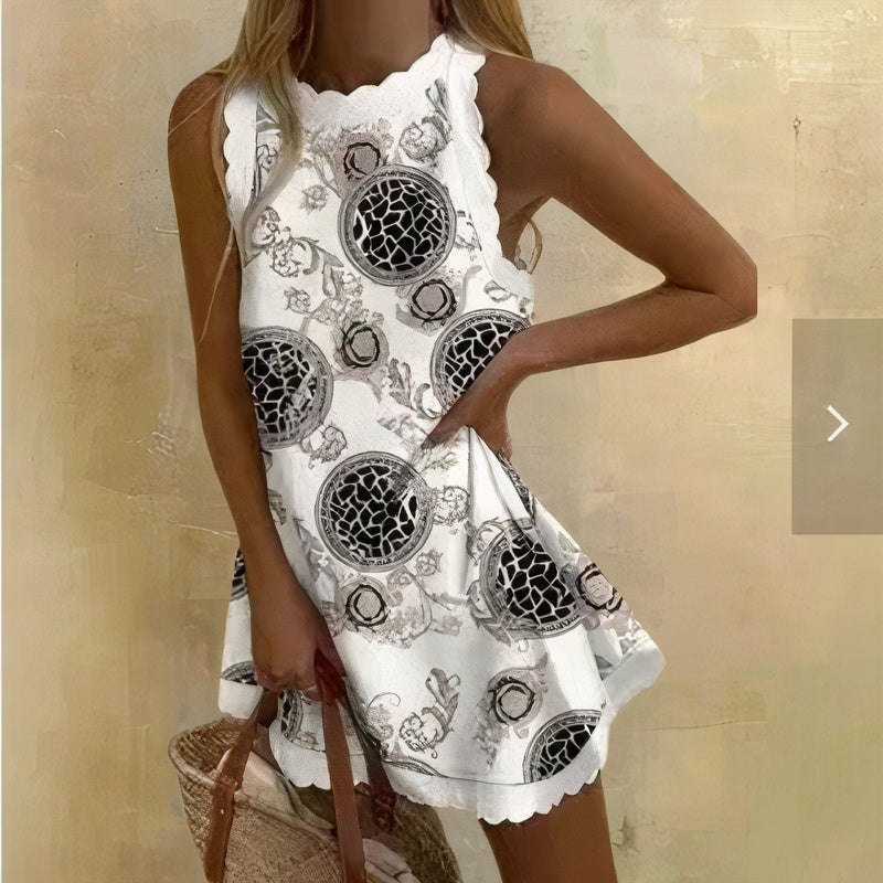 Summer Dress - Eva-Black and White-XS-Nora Luxe