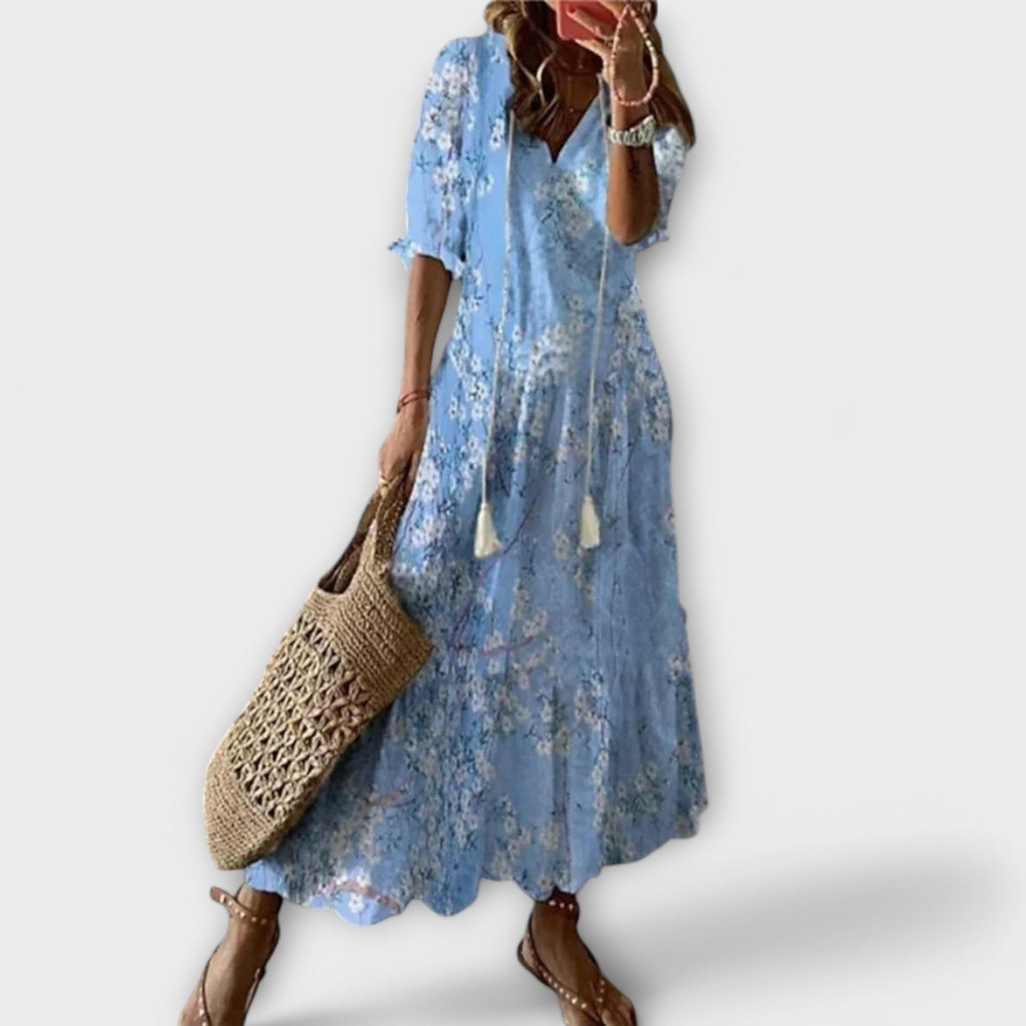 Bohemian Long Flowy Maxi Dress